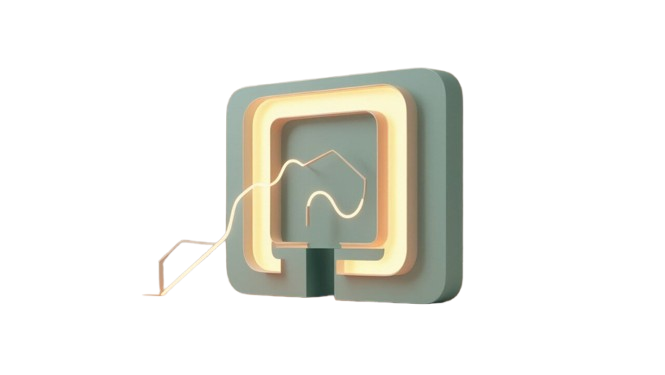 Modern wall light fixture with geometric design on a white background