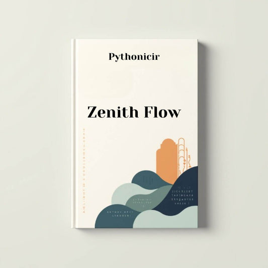 Book titled 'Zenith Flow' by Pythonicir on a light gray background